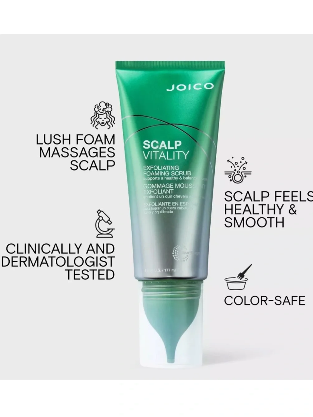 Joico Scalp Vitality Exfoliating Foaming Scrub 6oz BRAND NEW